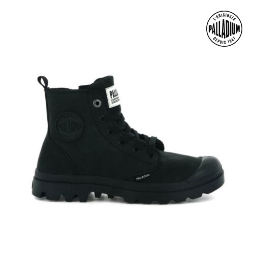 Dámské Boty Palladium Pampa Hi Zip Nubuck Černé | CZ TFI-49R